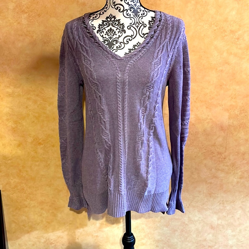 Vera Wang Purple Sweater Size S